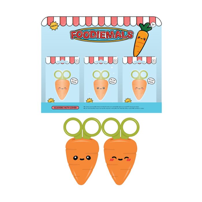 Ciseau pour Enfant dans pochette - Foodiemals Cecile la Carotte 