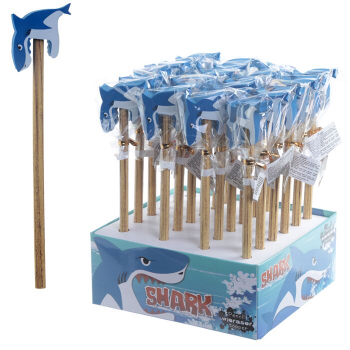 Crayon avec Embout Gomme - Requin
