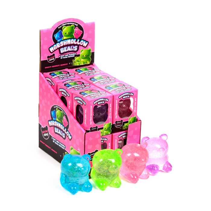 Squeezy Jouet Ourson Anti Stress en Maltose brille dans le Noir 