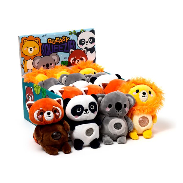 Jouet Peluché à Presser Queasy Squeezies - Adoramals du Zoo Mix #1 