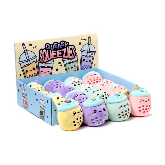 Jouet Peluché à Presser Queasy Squeezies - Foodiemals Bubble Tea 