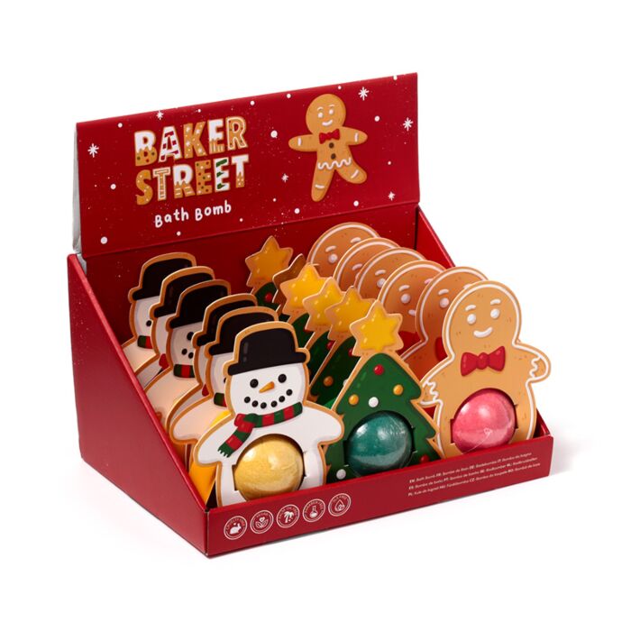Bombe de Bain dans sa boïte cadeau - Noël Gingerbread Baker Street 