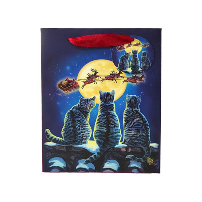 Sac Cadeau ( Moyen ) - Lisa Parker Chats de Noël 
