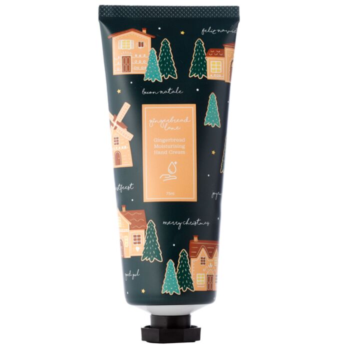 Crème pour les Mains Hydratante 75ml Noël à Gingerbread Lane - Maison en Pain d'Epice
