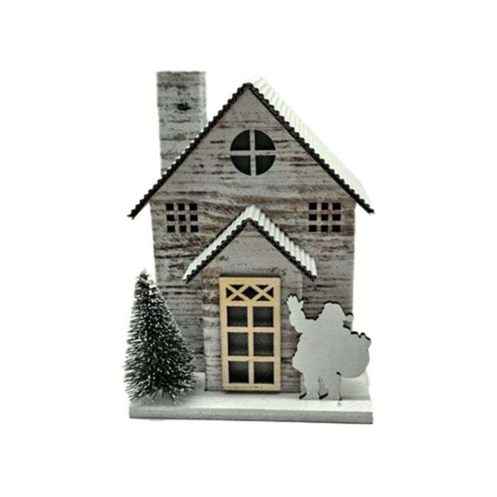 Maison de Noël à LED - Bouleau Argenté 