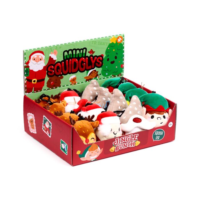 Porte-clés Peluché Squidglys - Festive Friends Noël
