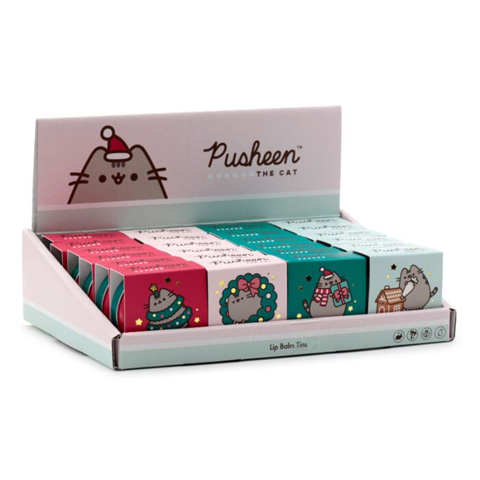 Baume à Lèvres dans Boîte en Etain Pusheen the Cat Noël 2023 - Chat