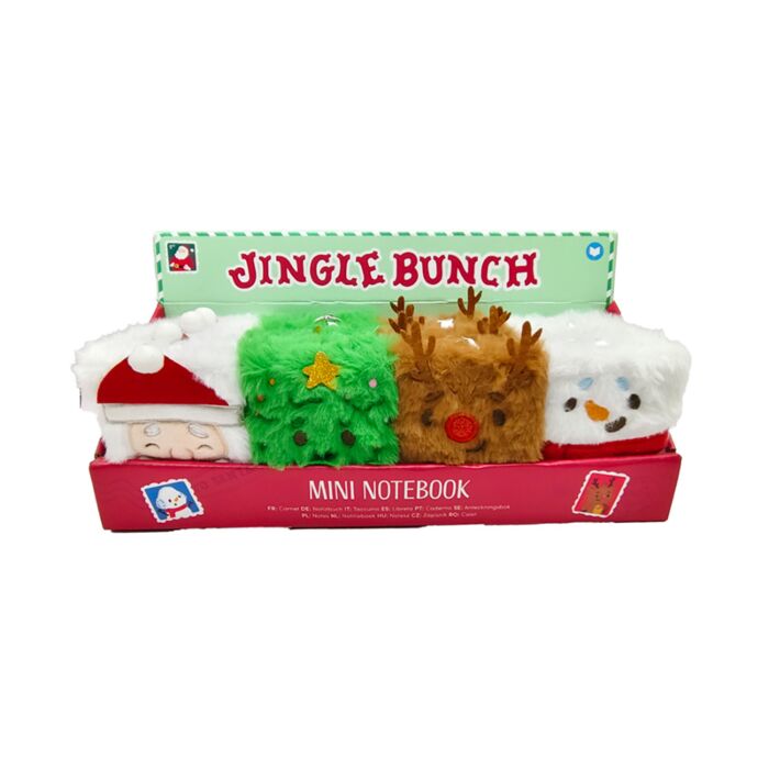 Mini Bloc-notes A7 Peluché - Jingle Bunch Noël 