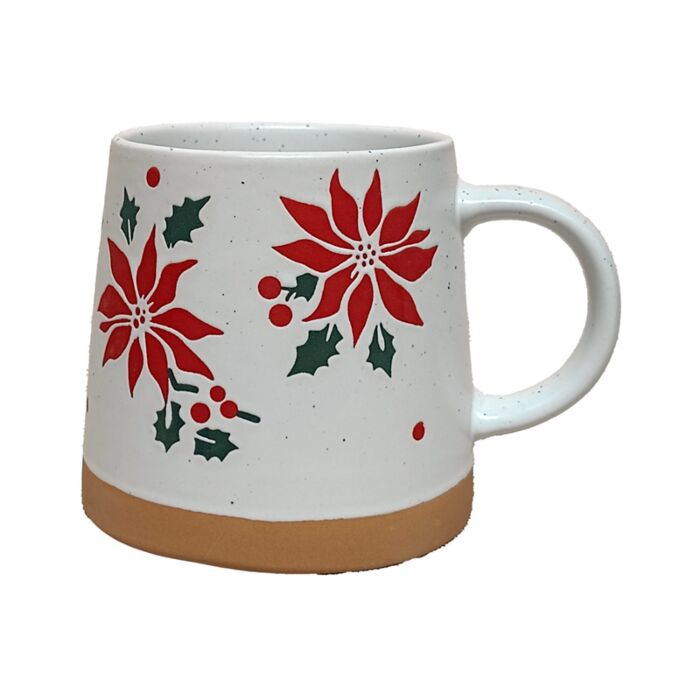 Mug en grès - Poinsettia