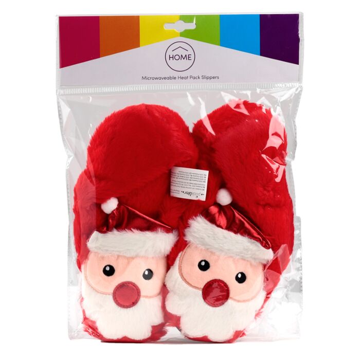 Pantoufles Chauffantes - Père-Noël (Taille Unique Unisexe)