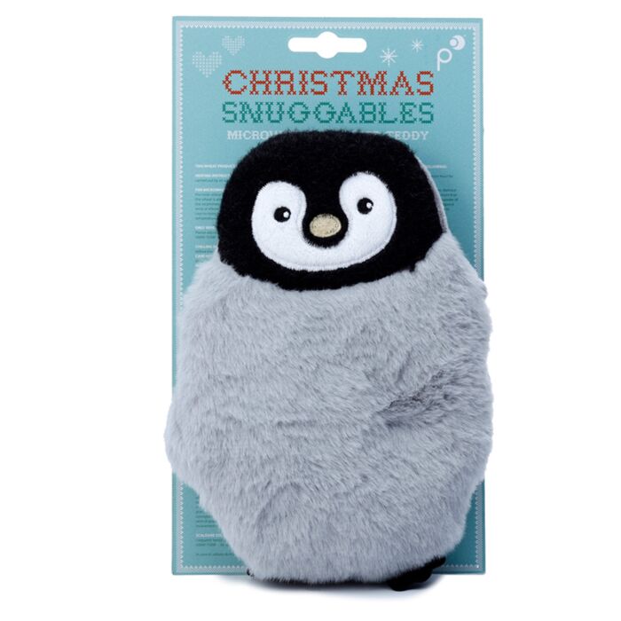 Bouillotte Micro-ondable Peluchée Ronde - Pingouin