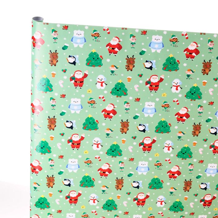 Rouleau de papier cadeau 3m - Jingle Bunch Noël