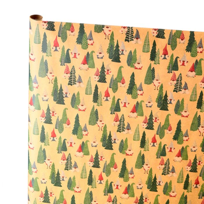 Rouleau de papier cadeau 3m - Jolly Gonk Gnome de Noël