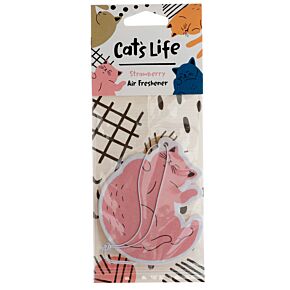 Désodorisant à Suspendre Cat's Life - Chat Parfum Fraise