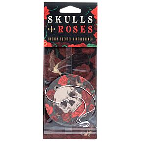 Désodorisant à Suspendre Skulls and Roses - Crânes et Roses Parfum Framboise