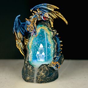 Brûleur d&#039;Encens LED à Refoulement Reflux Backflow - Dragon avec Cave de Cristal