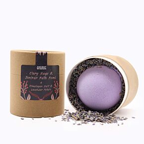 Ensemble cadeau Bombe et Sels de Bain aux fleurs - Sauge sauvage & Genévrier