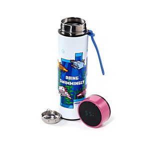 Gourde Isolée en Acier Inoxydable avec Thermomètre Digital - Minecraft Axolotl 