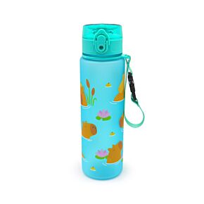 Gourde 600ml en Plastique Renforcé avec Couvercle à Bouton-poussoir - Capybara 