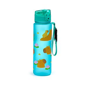 Gourde 600ml en Plastique Renforcé avec Couvercle à Bouton-poussoir - Capybara 