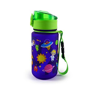 Gourde Enfant 350ml en Plastique Renforcé avec Couvercle à Bouton-poussoir - Space Cadet Patrouilleur Spatial