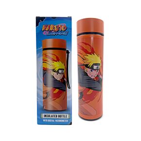 Gourde Isolée en Acier Inoxydable avec Thermomètre Digital - Naruto 