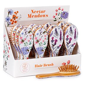 Brosse à Cheveux 100% Bambou Nectar Meadows - Abeille & Fleurs