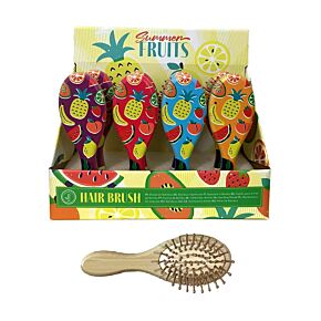 Brosse à Cheveux en Bambou - Summer Fruits d'Eté