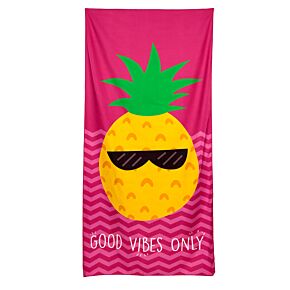 Serviette de Plage en Microfibre - Good Vibes Only Ananas 
