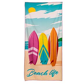 Serviette de Plage en Microfibre - Beach Life Surf 