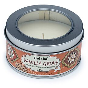 Bougie à la Cire de Soja dans Boîte en Etain Goloka - Gousse de Vanille
