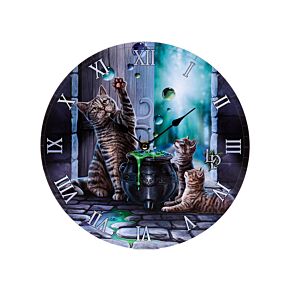 Horloge Lisa Parker - Chat et Chatons jouant avec des Bulles
