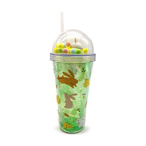 Gobelet Double-Paroi incassable avec paille et charmes - Springtime Printemps