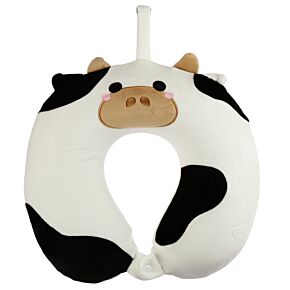Coussin de Voyage Relaxeazzz Peluché Mémoire de Forme - Vache