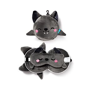Relaxeazzz Dexter la Chauve-souris Coussin de voyage 2 en 1 