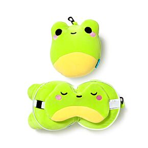 Relaxeazzz Silas la Grenouille Coussin de voyage 2 en 1 