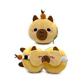 Relaxeazzz Duke le Capybara Coussin de voyage 2 en 1