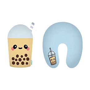Coussin de Voyage Swapseazzz 2-in-1 - Foodiemals Boba le Bubble Tea 