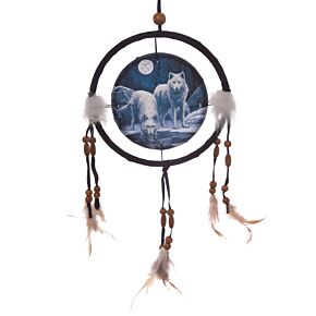 Attrape-rêves 16cm - Loups guerriers de l'hiver par Lisa Parker