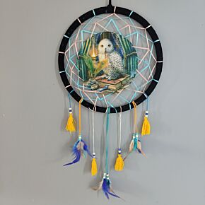 Attrape-rêves Lisa Parker Hibou Gardien des Invocations 33cm