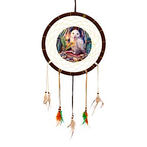 Attrape-rêves Lisa Parker Hibou Gardien des Invocations 33cm