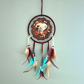 Attrape-rêves Loup d'Automne 16cm