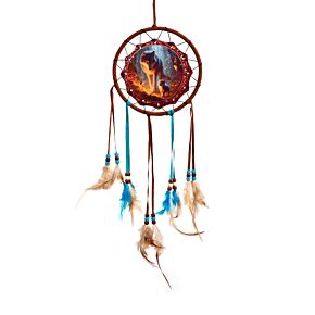 Attrape-rêves Loup et Ourson 16cm