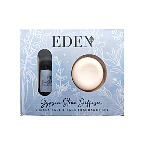 Ensemble Diffuseur en Pierre de Gypse et huile parfumée - Sel de Mer & Sauge 