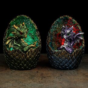Figurine Bébé Dragon Elements LED - Oeuf de Cristal