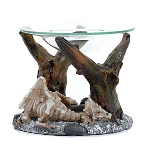 Brûleur à Huile et Fondant de Cire avec Coupelle en Verre Shadows of Darkness - Os de Dragon