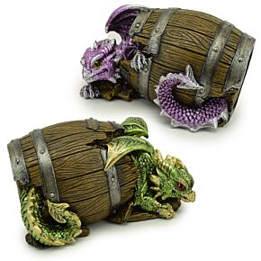 Figurine Elements - Bébé Dragon dans Tonneau Renversé