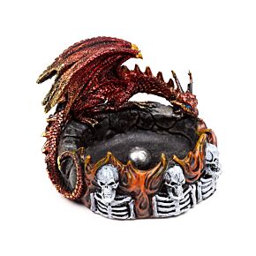 Brûleur d'Encens Attrape-cendre pour Bâtons & Cônes Dragon Cercle de Feu - Dark Legends 