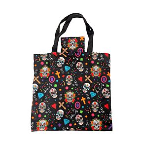 Sac Shopping Pliable et réutilisable en RPET - Day of the Dead Jour des Morts
