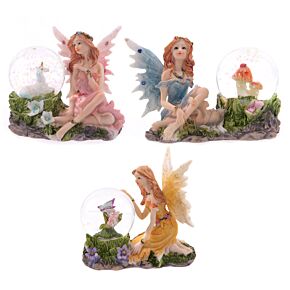 Fée Des Fleurs Assise & Boule A Eau